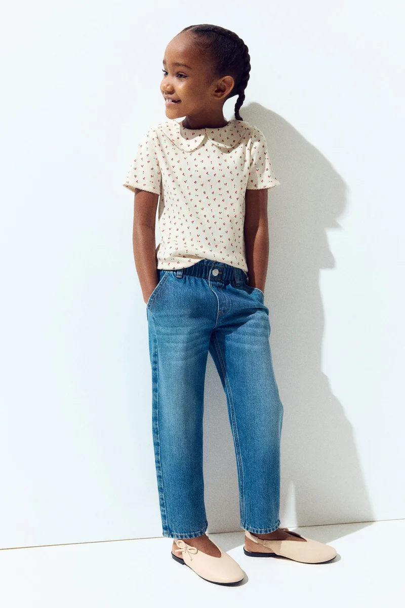 H&M Picot-trimmed cotton top