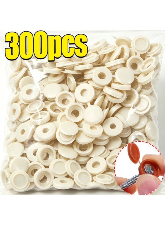1000/100pcs Plastic Hinged Screw Cover Caps Cross Screw Snap-On Caps Fold Snap Protective Cap Furniture Decorative Nuts Cover - Image 1