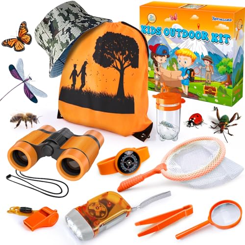 YOPINSAND Kids Explorer Kit Bug Catcher Kit Camping Gear for Kids Outdoor Exploration Set with Backpack Hat Binoculars Ideal Outdoor Camping Adventure Toys for Boys Girls 312 - Image 1