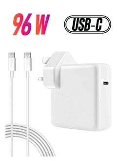 96W USB-C Fast Charger Replacement Type C Power Adapter Compatible With MacBook Pro 16/15/14/13'', for MacBook Air, MacBook 12'', Included USB C to C Cable (6.57ft/2m)