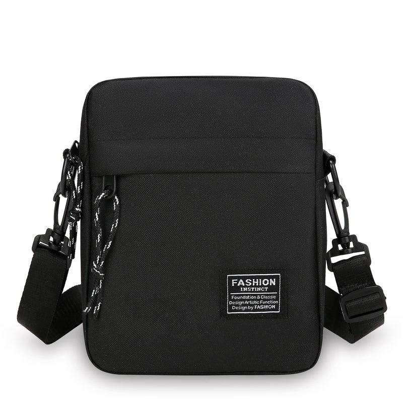 Mens Bag Cross-border All-match Crossbody Bag Casual Mens Shoulder Bag Multifunctional Business Chest Bag Oxford Cloth Business Backpack Black 