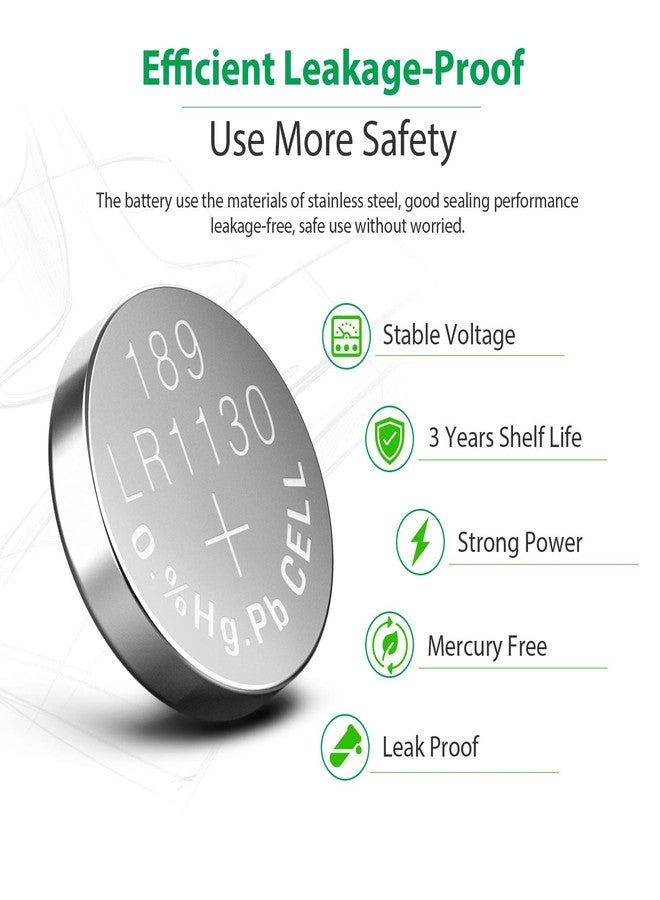 LiCB - Pack of 10 LR1130 AG10 1.5V Long Life Alkaline Batteries - Image 5