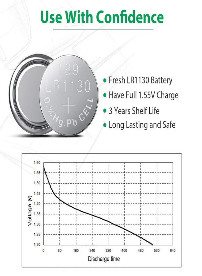 LiCB - Pack of 10 LR1130 AG10 1.5V Long Life Alkaline Batteries - Image 3