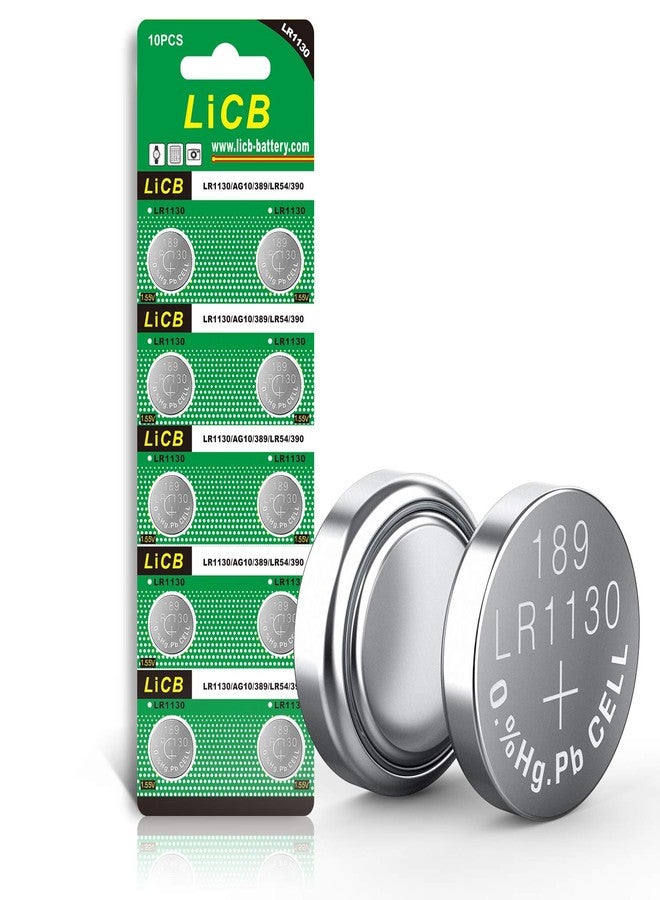 LiCB - Pack of 10 LR1130 AG10 1.5V Long Life Alkaline Batteries - Image 1