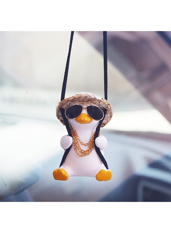 TodyJeyHo Cool Swinging Duck Car Pendant Decoration, Cute Car Pendant Decoration, Rearview Mirror Accessories, Interior Accessories for Women and Men, Fun Gifts for Mom and Dad on Mother's Day - Image 5