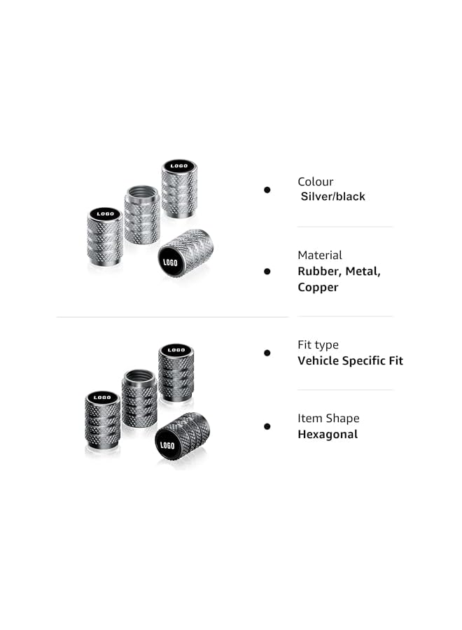 Car Tire Valve – 6pc Anti Dust Tire Stem Covers – For All Cars Bikes SUV – Corrosion Resistant Set Compatible with N.I.SS.A.N Altima Maxima Pathfinder Sentra Kicks Patrol X-Terra Infinitii
