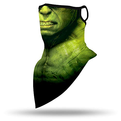 YAYOUREL Halloween Mask Halloween Bandana Neck Gaiter Face Mask Covering Bandanas for Men Women Summer UV Cooling Face Scarf Mask Cover Ear Loop Hole Triangle Facemask for Fishing Running Hunting Cycling Green - Image 5