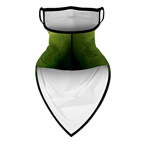 YAYOUREL Halloween Mask Halloween Bandana Neck Gaiter Face Mask Covering Bandanas for Men Women Summer UV Cooling Face Scarf Mask Cover Ear Loop Hole Triangle Facemask for Fishing Running Hunting Cycling Green - Image 4