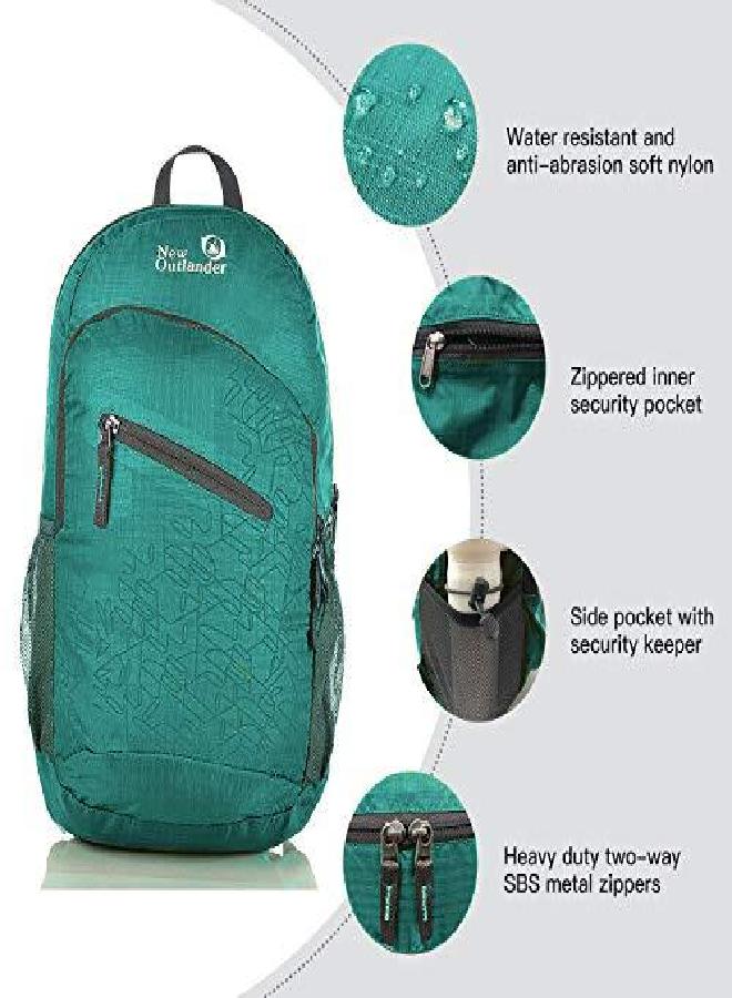 Outlander 20L/33L- Most Durable Packable Lightweight Travel Hiking Backpack Daypack (Dark Teal, 20L) - Image 3
