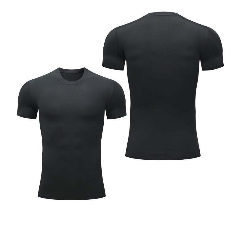 Fitness Clothing Men'S T-Shirt Sports Fitness Clothing Tight Elastic Quick-Drying Short-Sleeved Basketball Football Running Fitness Training Clothing - Image 4