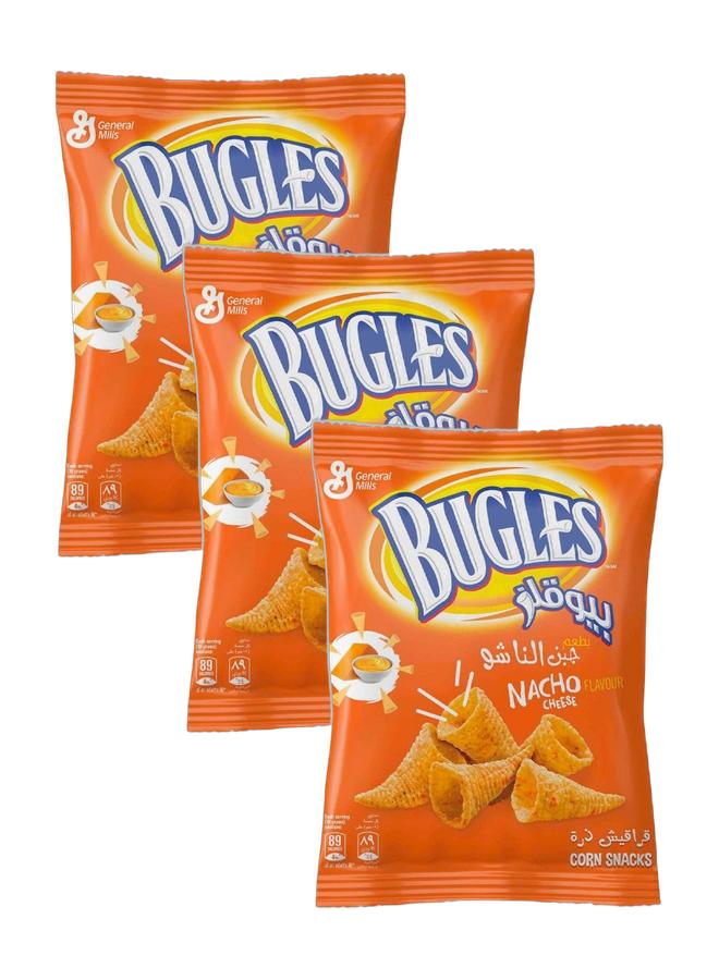 Bugles Nacho Cheese Corn Snacks, 125 g, Bundle of 3 - Image 1
