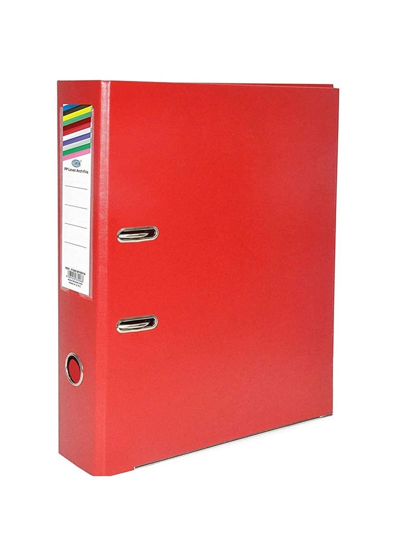 FIS Pack of 24 Pieces A4 Box File Folder With Fixed Mechanism Red - Image 1