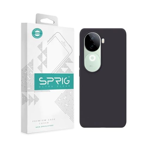SPRIG Compatible with Vivo V40E Premium SilkTone Back Cover Drop Tested Shock Proof Mobile Case for Men, Women, Boys and Girls with Camera Protection (Charcoal Grey) - Image 1