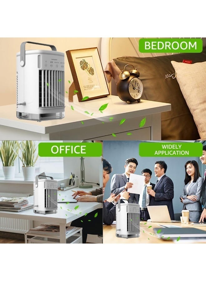 Arabest Portable USB Air Cooler & Humidifier Fan 700ml with Remote Control, 4Speed Settings, and Timer for Home or Office - Image 3