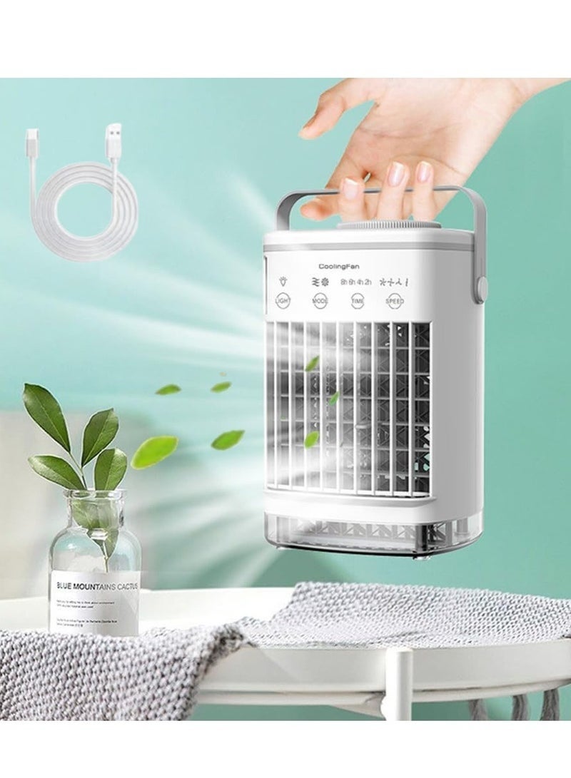Arabest Portable USB Air Cooler & Humidifier Fan 700ml with Remote Control, 4Speed Settings, and Timer for Home or Office - Image 2