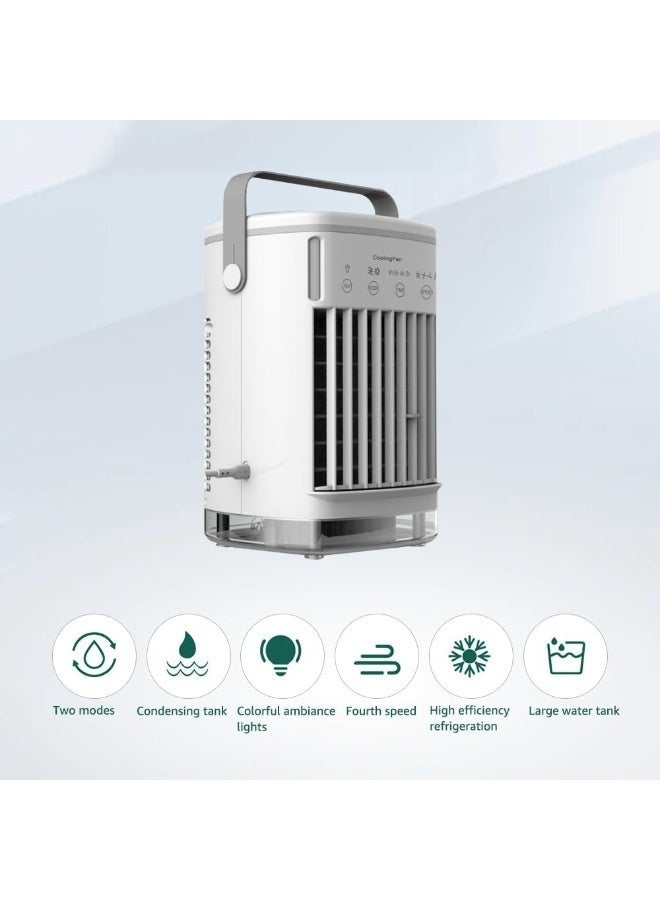 Arabest Portable USB Air Cooler & Humidifier Fan 700ml with Remote Control, 4Speed Settings, and Timer for Home or Office - Image 4