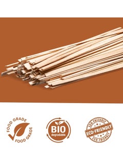 Generic Disposable wooden sticks for stirring coffee and drinks, 1000 pieces, size 5.5 inches, beige color  - Image 3