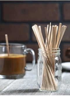 Generic Disposable wooden sticks for stirring coffee and drinks, 1000 pieces, size 5.5 inches, beige color  - Image 4