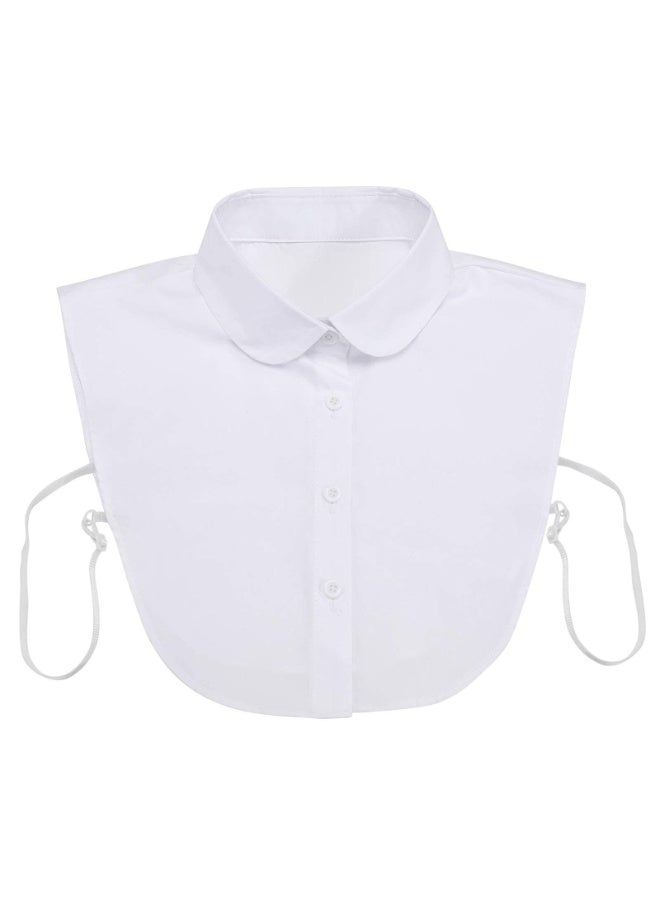 Daytoyz Detachable Collar,Women's Fake Collar White Fake Shirt Collar Cotton Half Shirts False Doll Collar for Ladies Girls  - Image 1