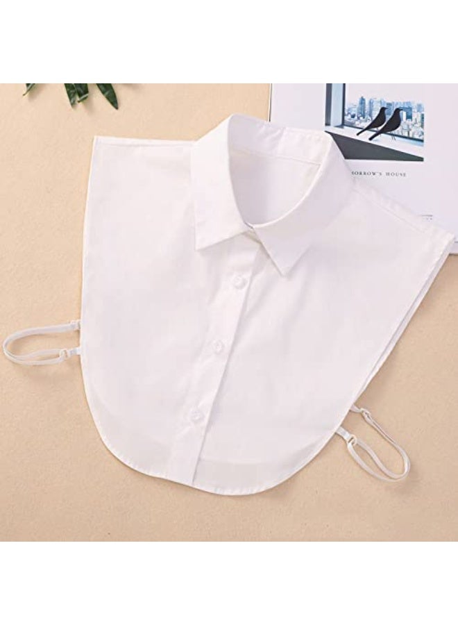 Daytoyz Detachable Collar,Women's Fake Collar White Fake Shirt Collar Cotton Half Shirts False Doll Collar for Ladies Girls  - Image 3