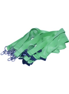 10-Piece FIS Lanyard Green with Metal Hook & Safety Buckle, 2X90cm - FSNASGR/10