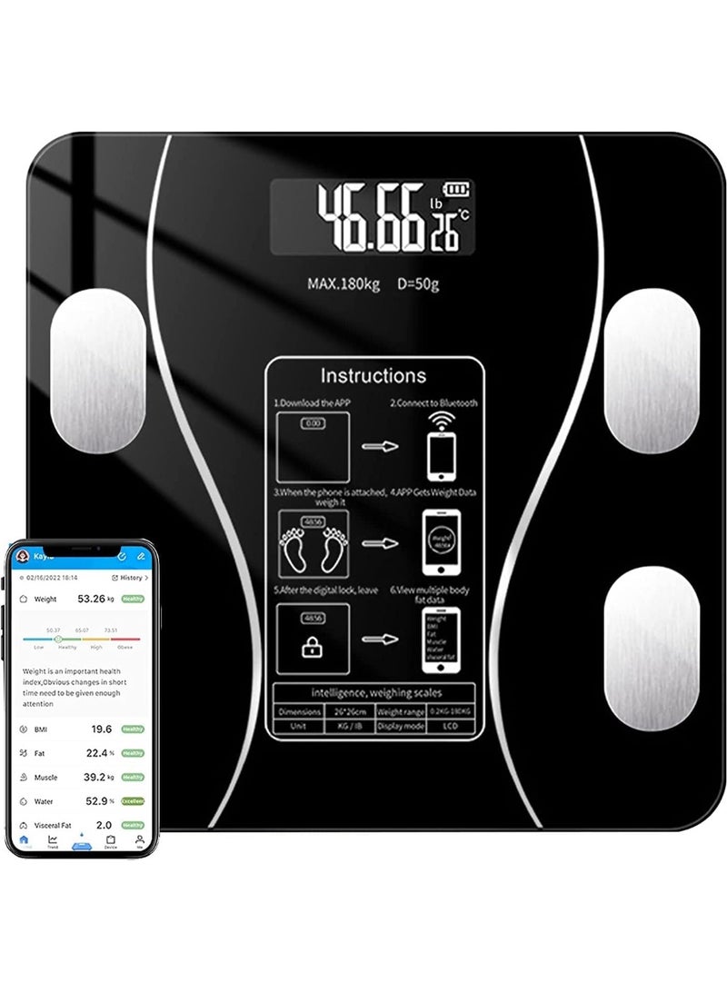 Digital Personal Smart Scale – Bluetooth Body Weight Scale with App & USB Rechargeable Design - Image 1