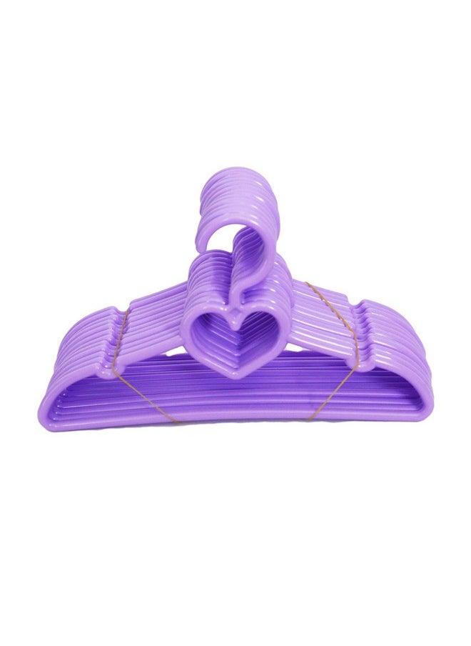 Brittany's - My 12 Lavender Heart Hangers For 18 Inch Girl Doll Clothes 18 Inch Doll Clothes Hangers - Image 1