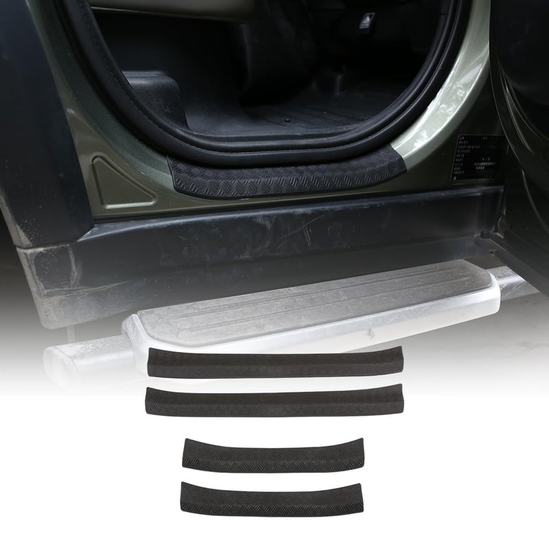 ABS Black Door Sill Scuff Plate Insert Trim For Land Rover Defender 110 20202024 Car Accessories