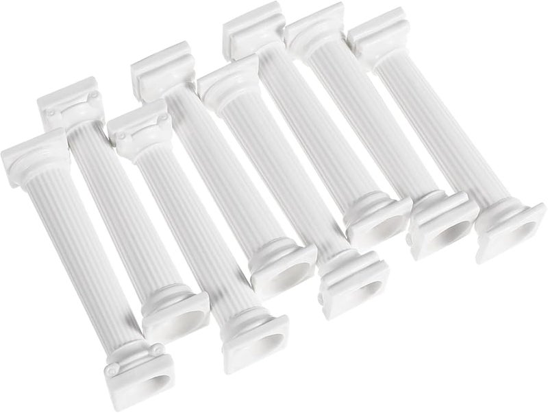8 Pcs White Roman Column Cake Stand Wedding Centerpiece Cake Support Display - Image 2