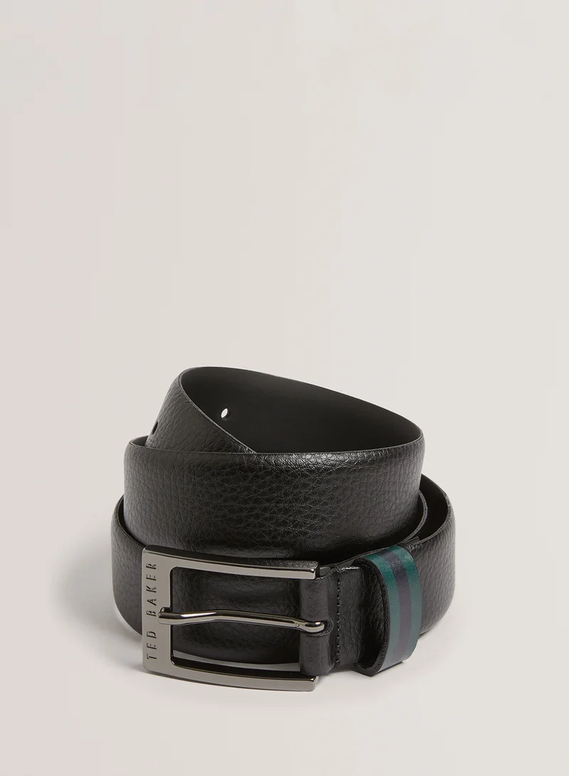 Ted Baker Center Bar Leather Buckle Belt