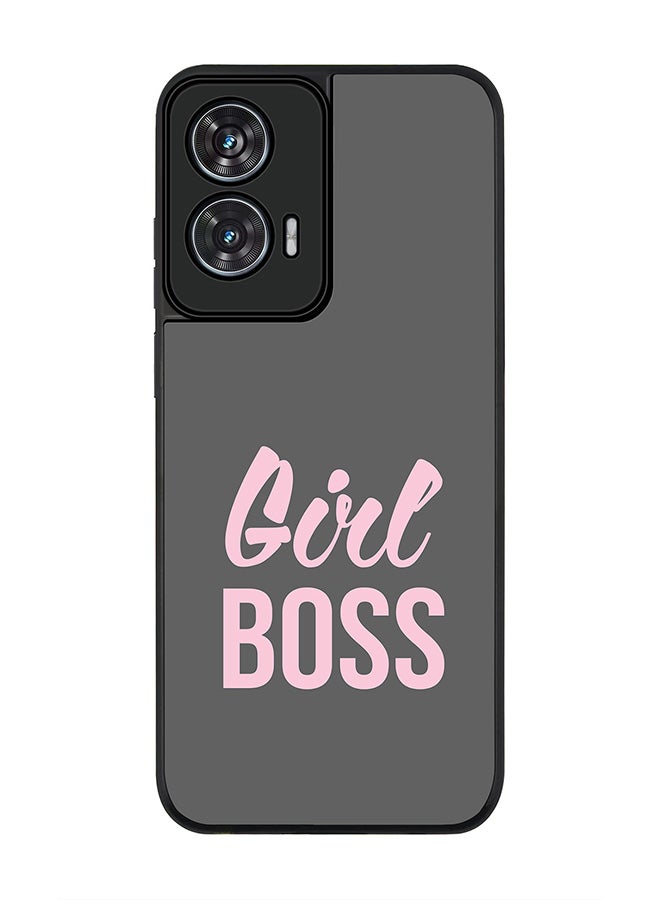 Stylizedd For Motorola Edge 50 Fusion 5G Case,Slim fit Camera Protection, Shockproof Thin Phone cover  - Girl Boss (Grey) - Image 1