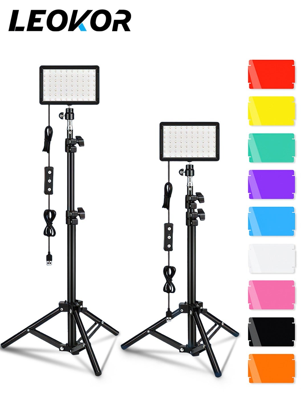 ليوكور Leokor Studio Led Video Light Kit