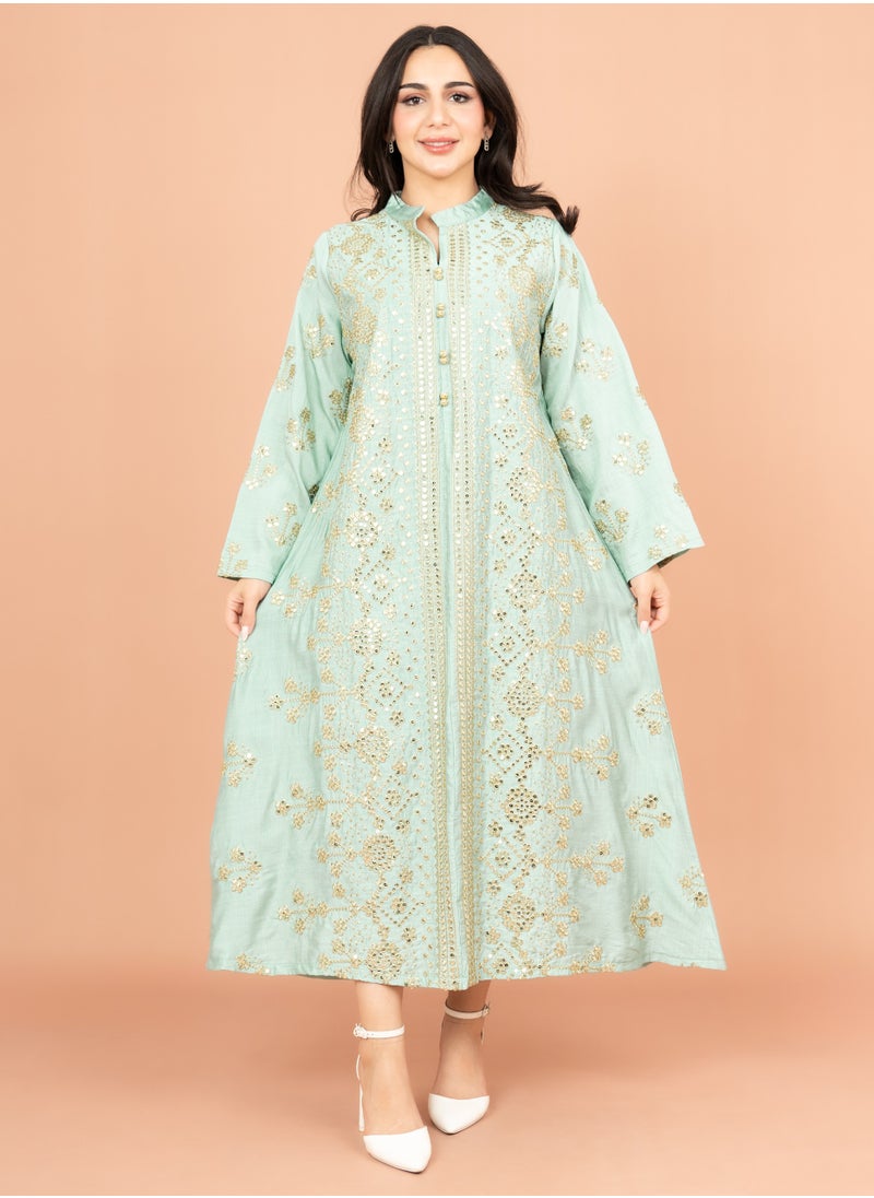 Elegant Jalabiya with Intricate Embroidery Work IK6005 Turquoise - pzsku/Z44592BFBD57ECC27AE50Z/45/1741081133/19fea82e-bc9e-424c-82c1-7b02d77bbbc1