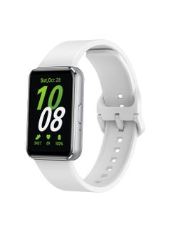 Generic Suitable for Samsung Galaxy fit 3 Silicone Sports Strap，Classic Silicone band Samsung Galaxy fit 3，Replacement Band Strap Wristband Sport Band for Women Men  (White)  - Image 1