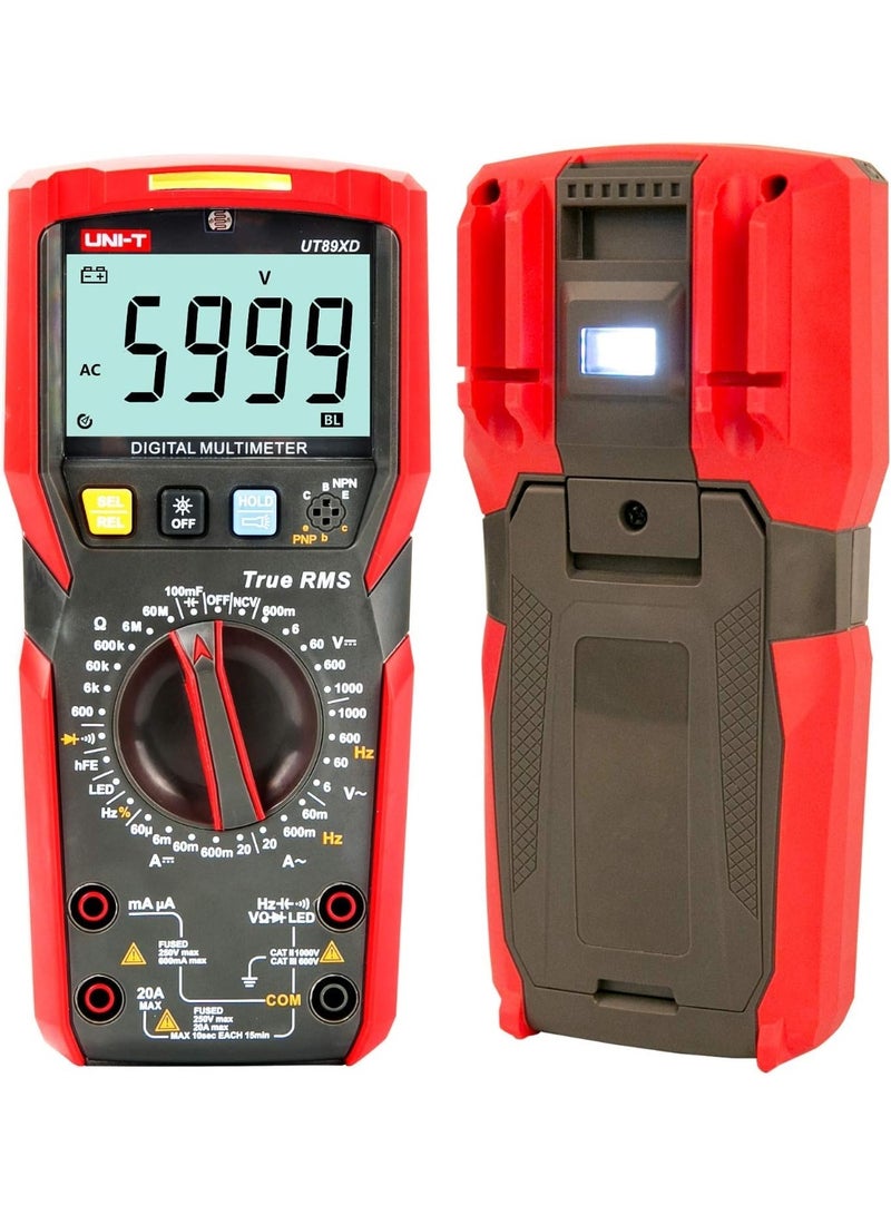 UT89XD Digital Multimeter – Digital Electrical Tester for Measuring Resistance, Capacitors, and More (Multi-Function)