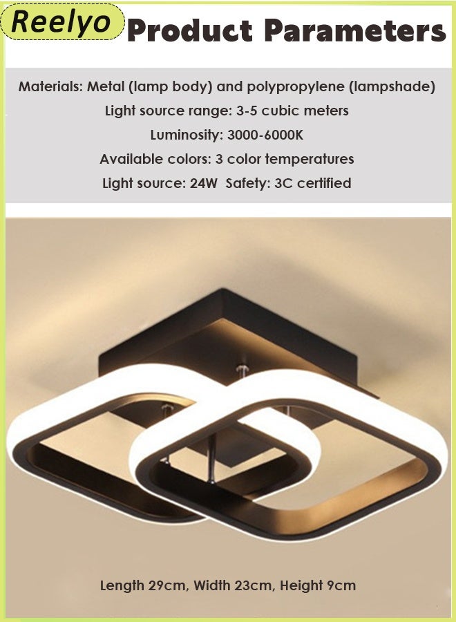 Reelyo Led Ceiling Lights Chandeliers Nordic Lights Indoor Lighting Adjustable Integrated Hanging Lamp Small Modern Led Pendant Light Three-colours For wall lamp Home Bedside Living Room Decoration Dining Tables Aisle Modern Light Nordic Iron Retro Loft Home Living Room Hanging Lamps Bedroom Luminaria Lighting, Kitchen Island Pendant Lights Fixtures BLACK - Image 2