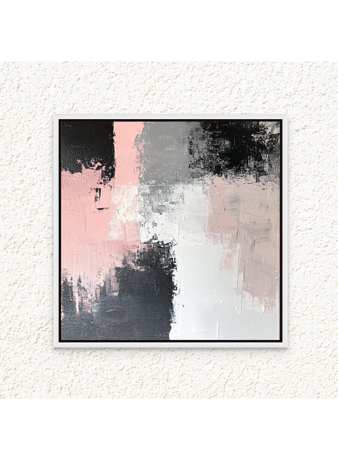 Art Decor Framed Canvas Wall Art of Gold Abstract Art Print Modern Artwork with Gold Accents Square Wall Decor for Office Bedroom Living Room and Gifting