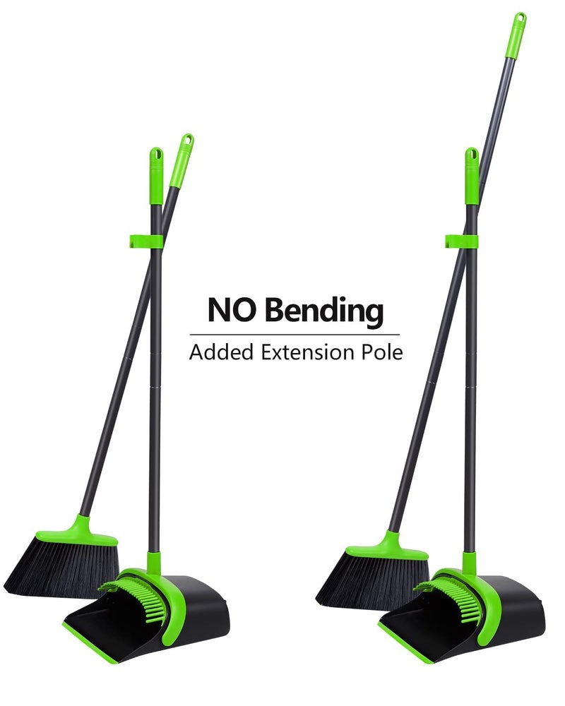 YANXUS Broom and Dustpan Set for Home, Upgrade 52" Long Handle Broom and Dustpan Set, Broom with Dustpan Combo Set for Home Kitchen Room Office Lobby Indoor Floor Cleaning - Image 3