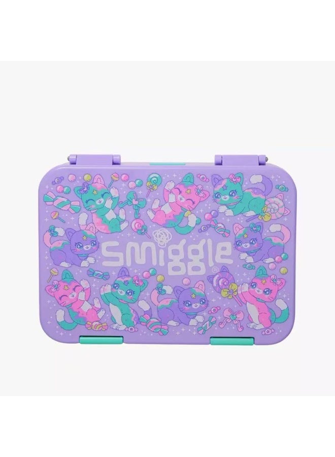 Smiggle Girls Cute Candy Cat Cartoon Divided Lunch Box Imported Tritan Inner Tray BPA Free Leakproof School Food Container - Image 3