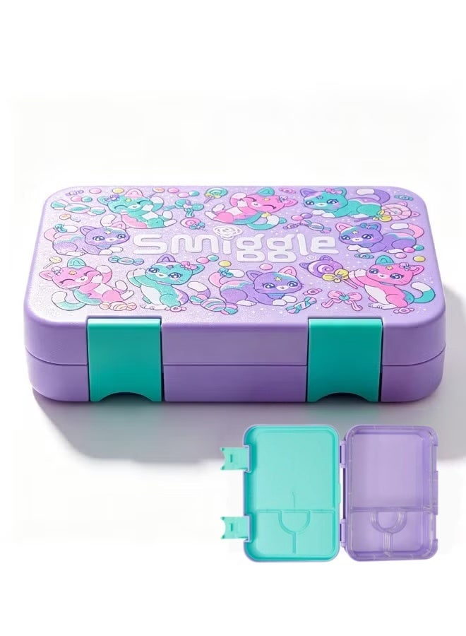 Smiggle Girls Cute Candy Cat Cartoon Divided Lunch Box Imported Tritan Inner Tray BPA Free Leakproof School Food Container - Image 1