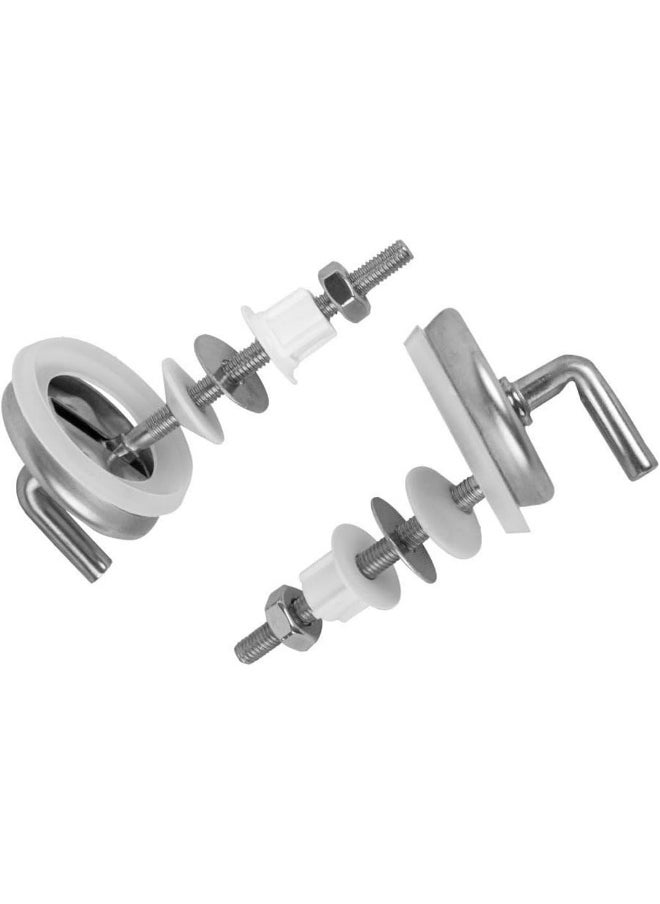 Biella Biella™ Toilet Seat Cistern Hinges Flush Toilet Cover Mounting Connector-Adjustable Anti Rust Hinge Set  - Image 1