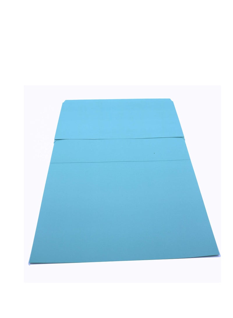 MODEST DOCUMENT WALLET FOLDER FULL FLAP/COVER F4 300GSM BLUE MS329-50   PCS - Image 2