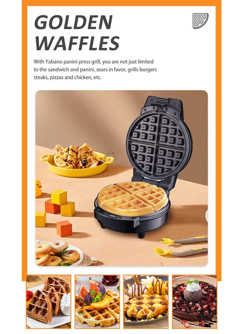 sokany 3-In-1 Non-Stick Snacks Maker with Waffle Plate/Cartoon Cake Plate/Doughnut Plate 600 W SK-08006 Black - Image 5