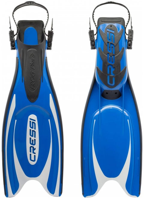 Cressi Frog Plus, blue/silver, XS/S