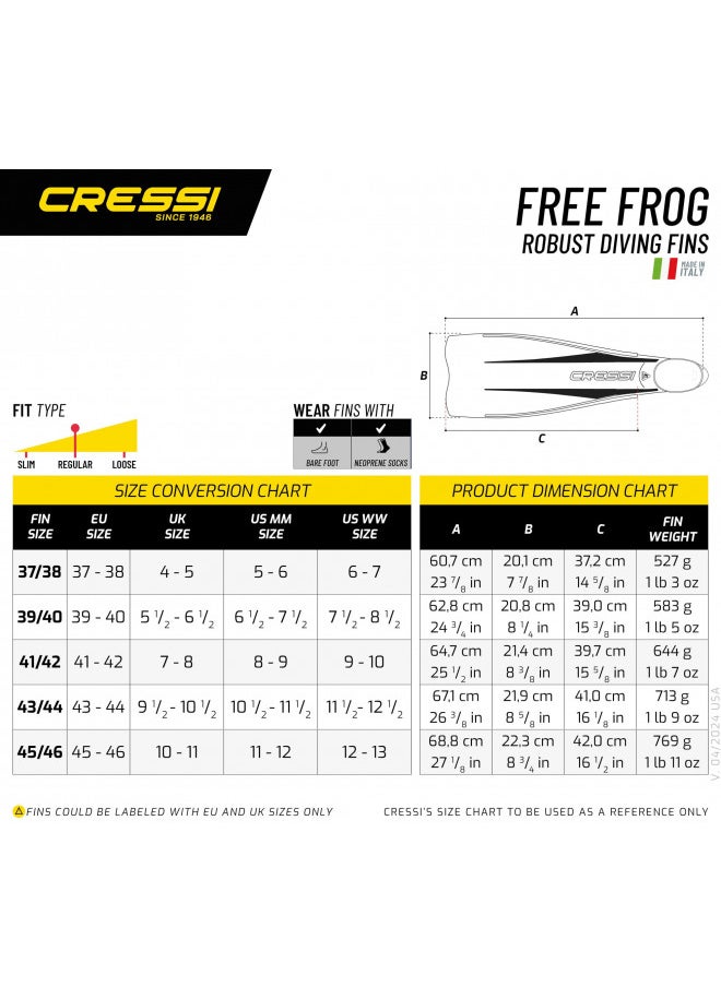 Cressi - Cressi Frog Plus, blue/silver, XS/S - Image 1