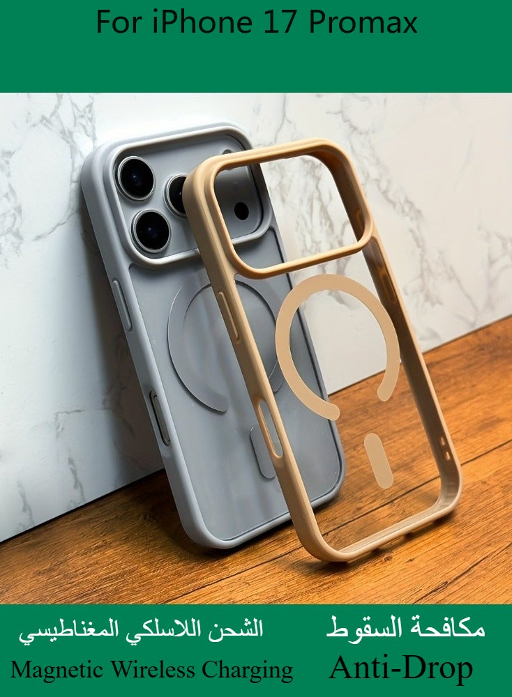 Dili Apple Black Case iPhone 17 Pro Max Transparent Magnetic Wireless Charging Phone Case iPhoneAnti-Drop Protection in Mind, Featuring a Shockproof Soft Bumper And a Hard Acrylic Back Cover - Image 2