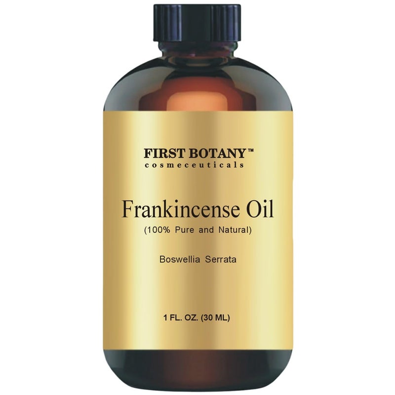 First Botany, 100% Pure Frankincense Essential Oil - Premium Frankincense Oil for Aromatherapy, Massage, Topical & Household Uses - 1 fl oz