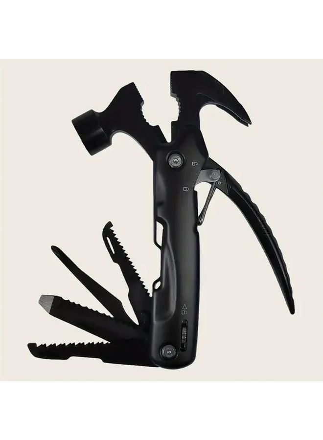 مطرقة التخييم متعددة الوظائف السوداء مع 8 وظائف للبقاء في الهواء الطلق - Image 5