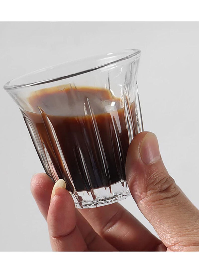 MIBRU - Coffee Duratuff Glass Cup Suitable For Specialty Espresso Shots Modern Drinking Barista Latte Cups 150ml Mug Coffee Or Tea Glass Mugs Flat Espresso Coffee Cup Bring Classic Elegance To Table - Image 1