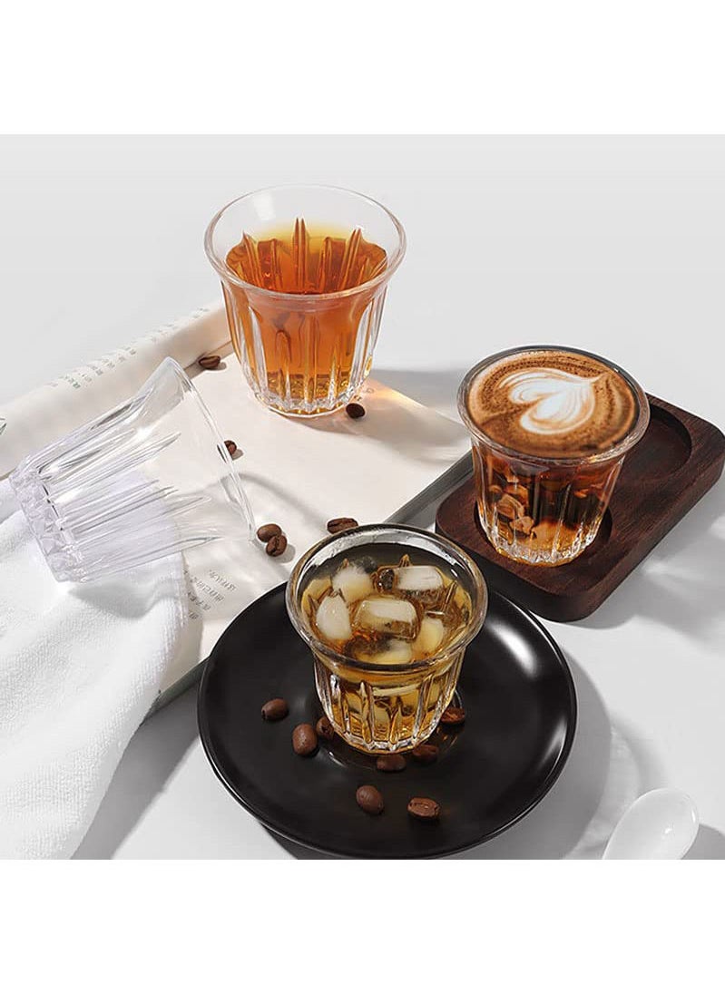 MIBRU - Coffee Duratuff Glass Cup Suitable For Specialty Espresso Shots Modern Drinking Barista Latte Cups 150ml Mug Coffee Or Tea Glass Mugs Flat Espresso Coffee Cup Bring Classic Elegance To Table - Image 1